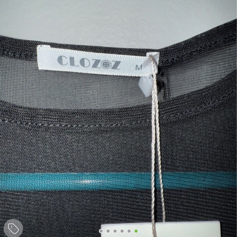 Black Mesh Crop Top - Picture 6 of 6